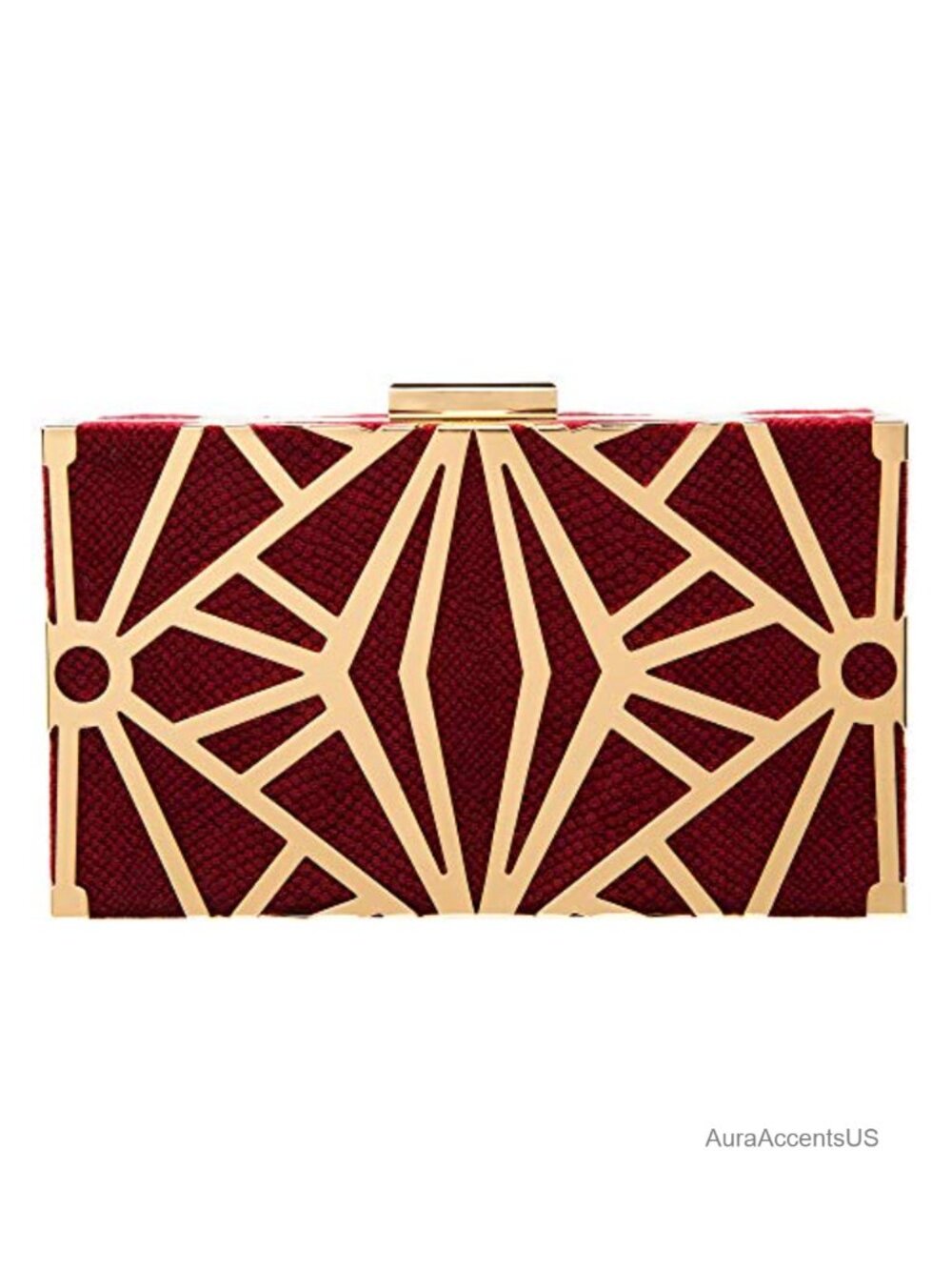 Velvet Metal Frame Evening Clutch Purse with Detachable Chain for Wedding Party